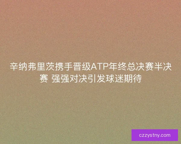 辛纳弗里茨携手晋级ATP年终总决赛半决赛 强强对决引发球迷期待